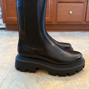Black Chunky Sole Boots